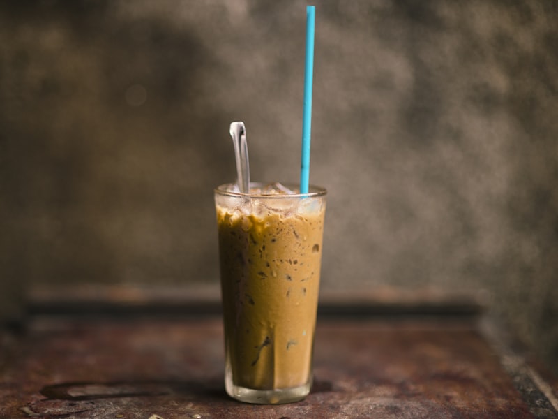 [Temporary stock photo] [Placeholder alt text] Iced latte in a tall glass