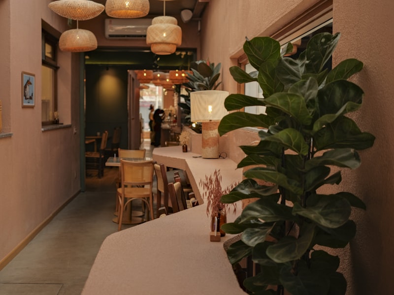 [Temporary stock photo] [Placeholder] Cafe interior, warm lighting